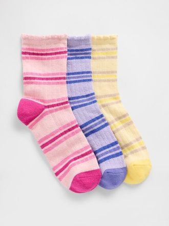 Calcetines deportivos a rayas para niños (paquete de 3)
