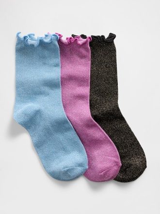 Calcetines deportivos brillantes para niños (paquete de 3)