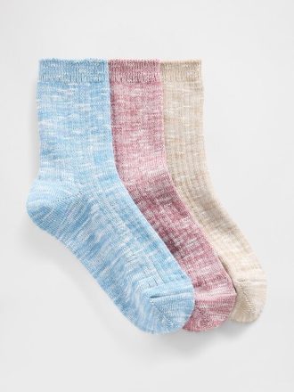 Calcetines deportivos jaspeados para niños (paquete de 3)