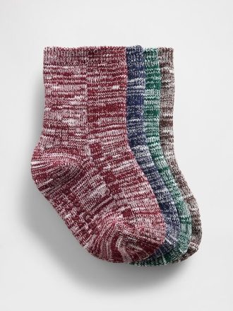 Calcetines jaspeados para bebés y niños pequeños (paquete de 4)