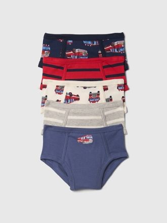 Calzoncillos de algodón orgánico para niños pequeños (paquete de 5)