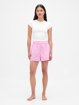 Calzoncillos tipo bóxer de pijama con logotipo de popelina