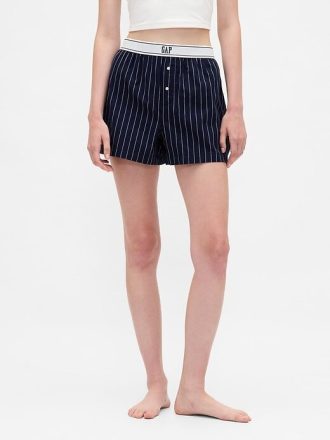 Calzoncillos tipo bóxer de pijama con logotipo de popelina