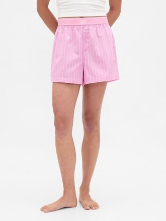Calzoncillos tipo bóxer de pijama con logotipo de popelina