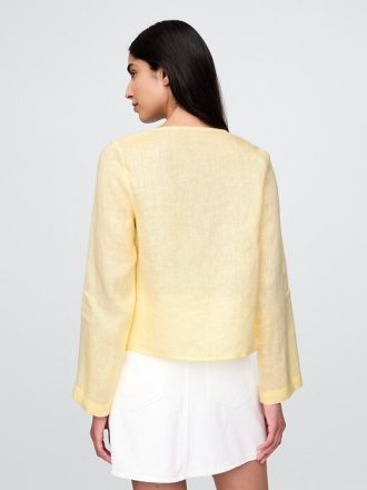 Camisa 100% lino con lazo en la parte delantera