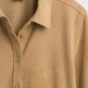 Camisa ajustada de ante vegano Camisa ajustada de ante vegano