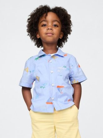 Camisa Cabana de algodón orgánico para bebés y niños pequeños