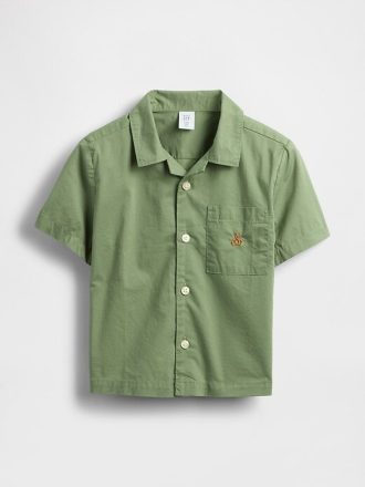 Camisa Cabana de popelina de algodón orgánico para bebés y niños pequeños