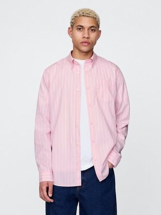 Camisa clásica de popelina de algodón orgánico