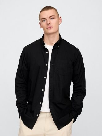 Camisa clásica de popelina de algodón orgánico