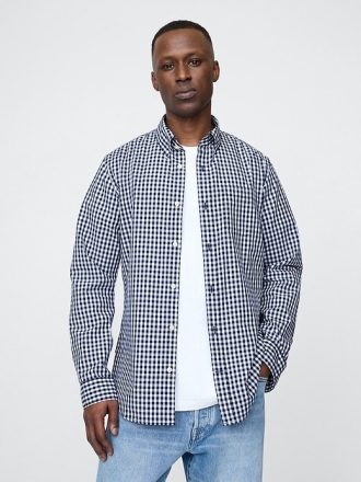 Camisa clásica de popelina de algodón orgánico