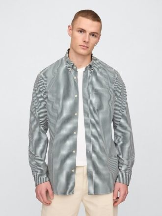 Camisa clásica de popelina de algodón orgánico
