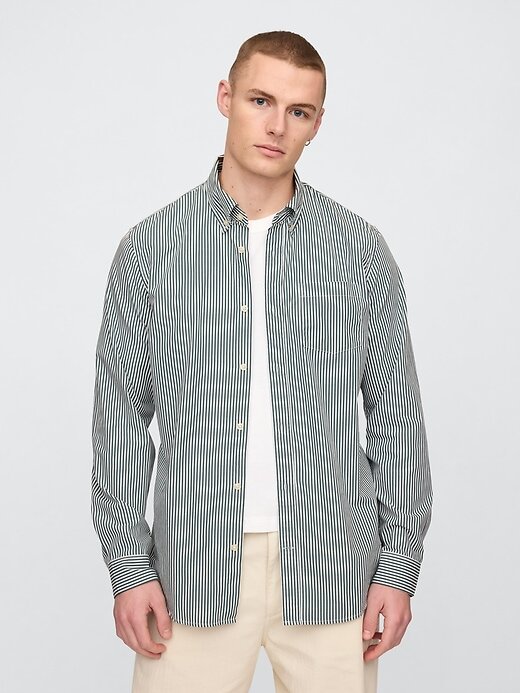 Camisa clásica de popelina de algodón orgánico Camisa clásica de popelina de algodón orgánico