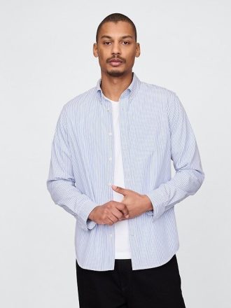 Camisa clásica de popelina de algodón orgánico