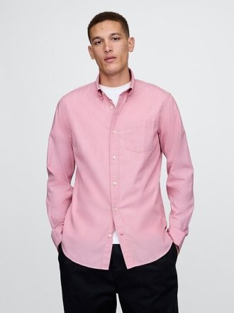 Camisa clásica de popelina de algodón orgánico