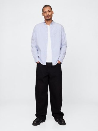Camisa clásica de popelina de algodón orgánico