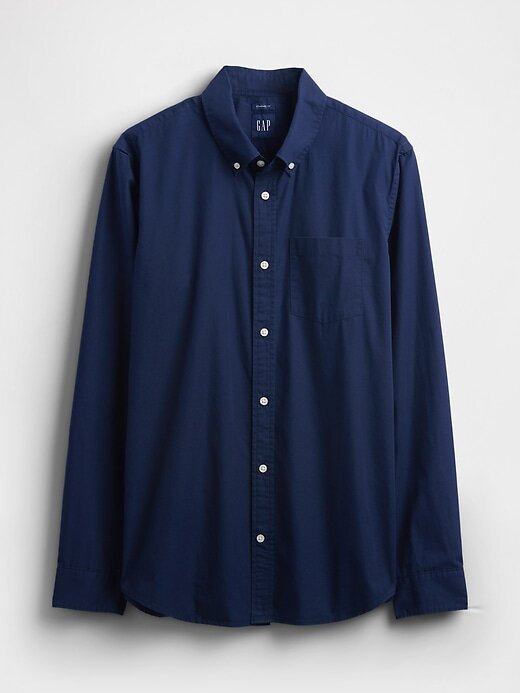 Camisa clásica de popelina de algodón orgánico Camisa clásica de popelina de algodón orgánico