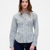 Camisa clásica dolman de popelina de algodón orgánico Camisa clásica dolman de popelina de algodón orgánico
