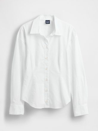 Camisa clásica dolman de popelina de algodón orgánico