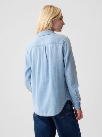 Camisa clásica vaquera de algodón orgánico