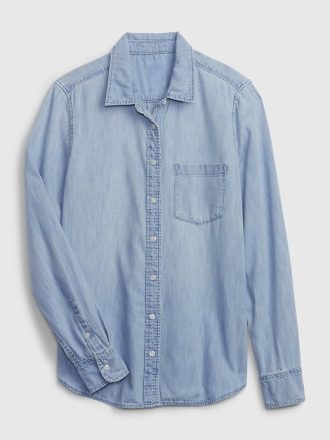 Camisa clásica vaquera de algodón orgánico