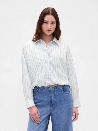 Camisa con dobladillo abullonado
