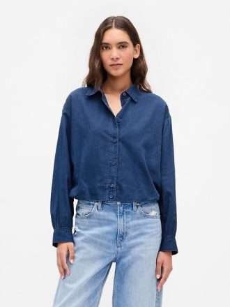 Camisa con dobladillo abullonado