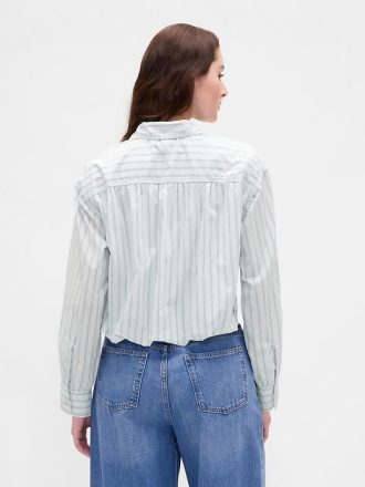 Camisa con dobladillo abullonado