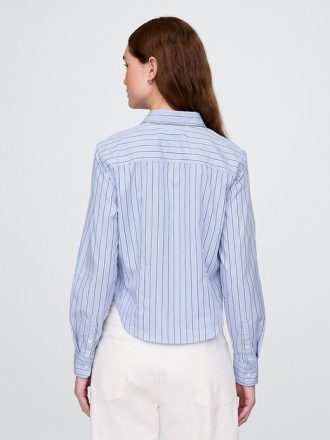 Camisa corta ajustada de algodón orgánico