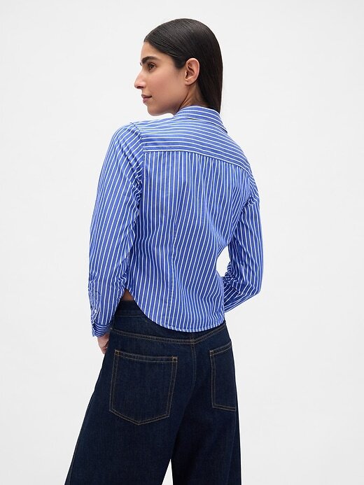 Camisa corta ajustada de algodón orgánico Camisa corta ajustada de algodón orgánico