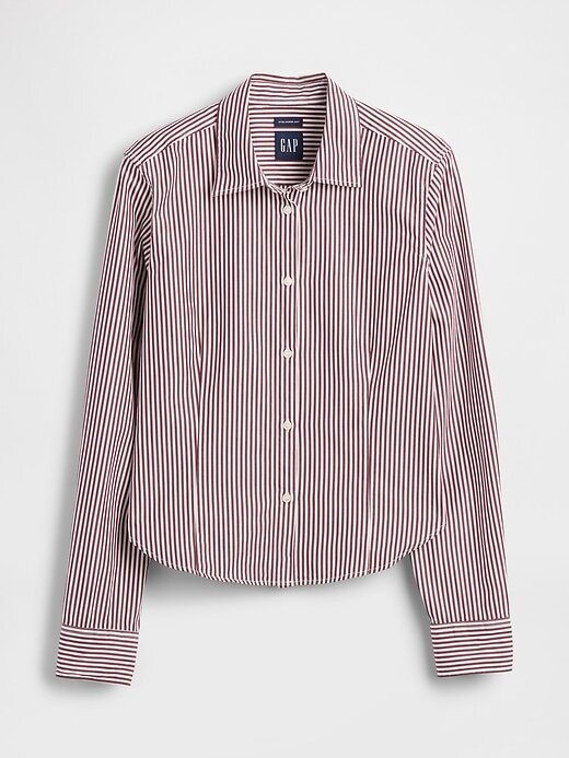 Camisa corta ajustada de algodón orgánico Camisa corta ajustada de algodón orgánico