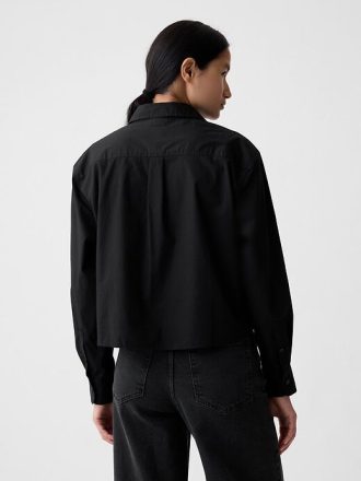 Camisa corta de popelina de algodón orgánico