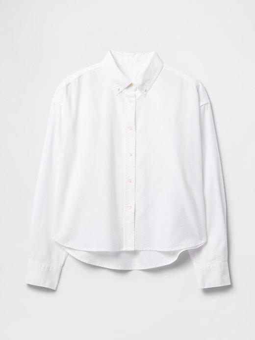 Camisa corta Oxford de algodón orgánico de talla grande Camisa corta Oxford de algodón orgánico de talla grande
