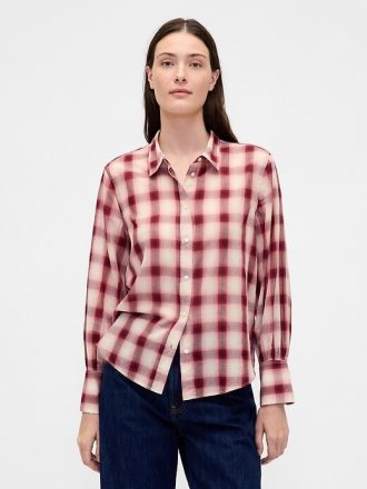 Camisa de cuadros de gasa