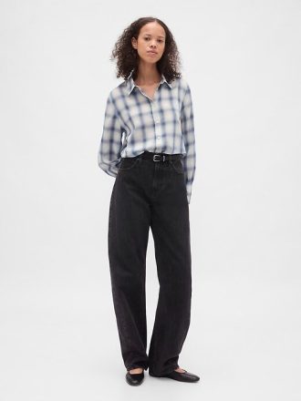 Camisa de cuadros de gasa