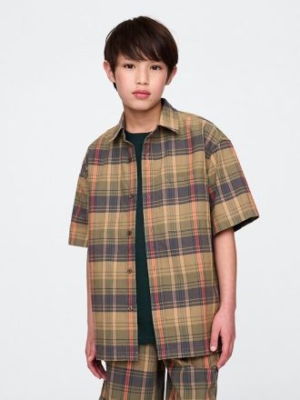 Camisa de cuadros relajada para niños