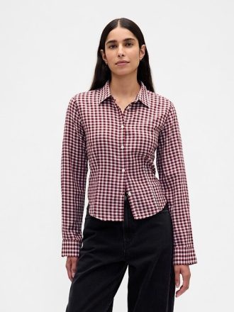 Camisa de franela ajustada a cuadros