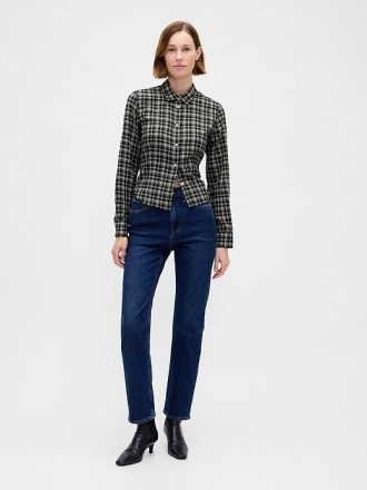 Camisa de franela ajustada a cuadros