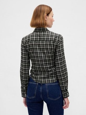 Camisa de franela ajustada a cuadros