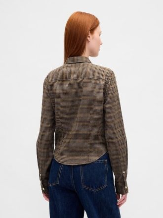 Camisa de franela ajustada a cuadros