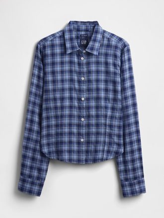 Camisa de franela ajustada a cuadros