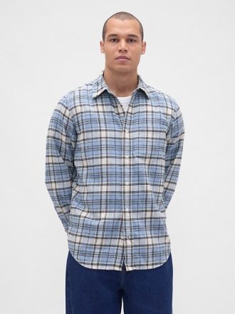 Camisa de franela relajada de algodón orgánico