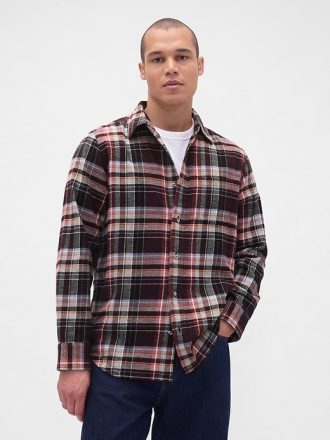 Camisa de franela relajada de algodón orgánico