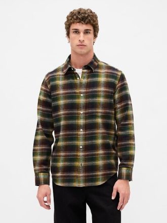 Camisa de franela relajada de algodón orgánico