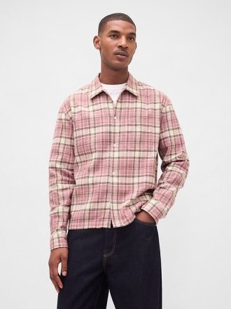 Camisa de franela relajada de algodón orgánico