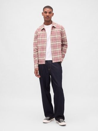 Camisa de franela relajada de algodón orgánico