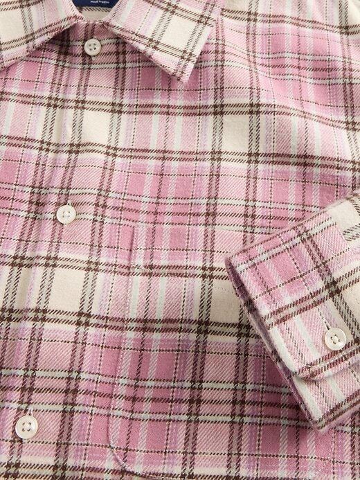 Camisa de franela relajada de algodón orgánico Camisa de franela relajada de algodón orgánico
