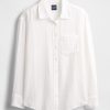Camisa de gasa de algodón con botones Camisa de gasa de algodón con botones