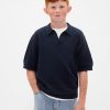 Camisa de gofre con cuello Johnny para niños