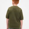 Camisa de gofre con cuello Johnny para niños